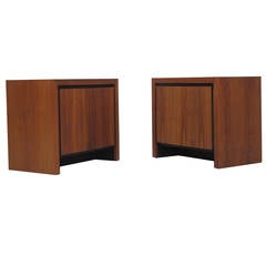 Mid-Century Walnut Nightstands