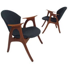 Sculptural Mid century Danish Lounge Chairs