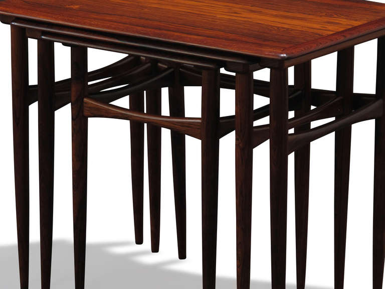 Danish Brazilian Rosewood Nesting Tables 2