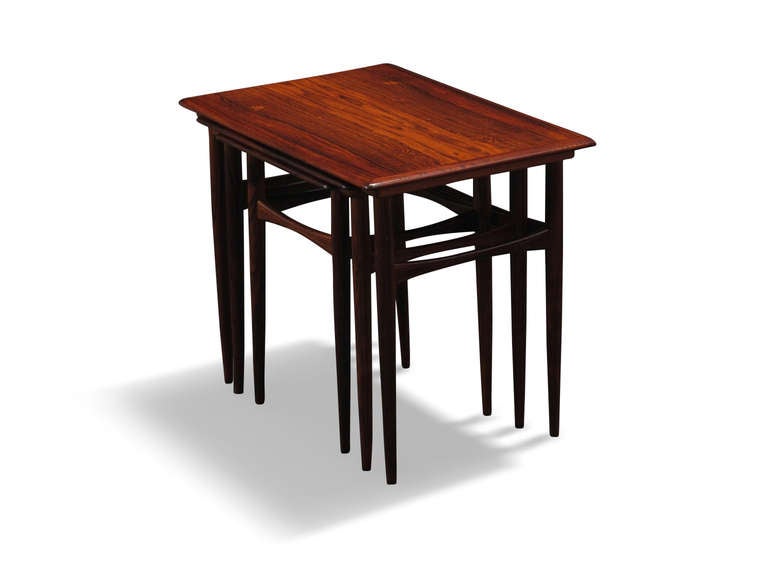 Danish Brazilian Rosewood Nesting Tables 3