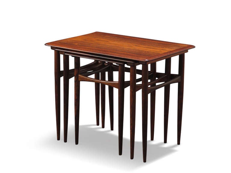 Danish Brazilian Rosewood Nesting Tables 5