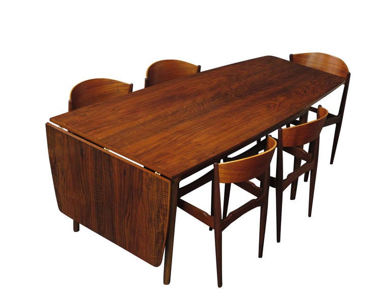 Danish Walnut Drop-leaf Dining Table 5