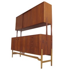 Danish Teak Sideboard with Oak Legs