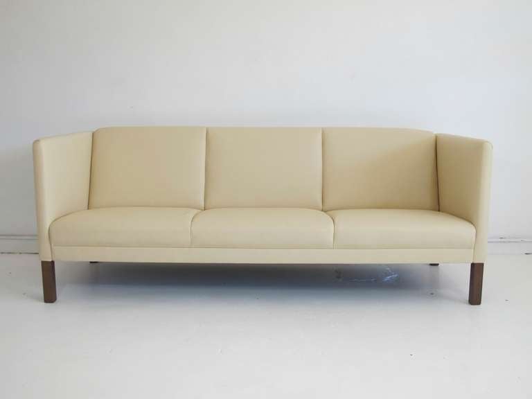 Mid-Century Modern Mid century Danish Leather Sofa by Erik Jorgensen