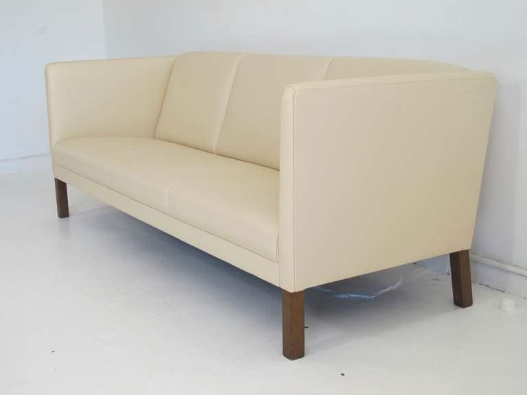 Mid century Danish Leather Sofa by Erik Jorgensen In Excellent Condition In Oakland, CA