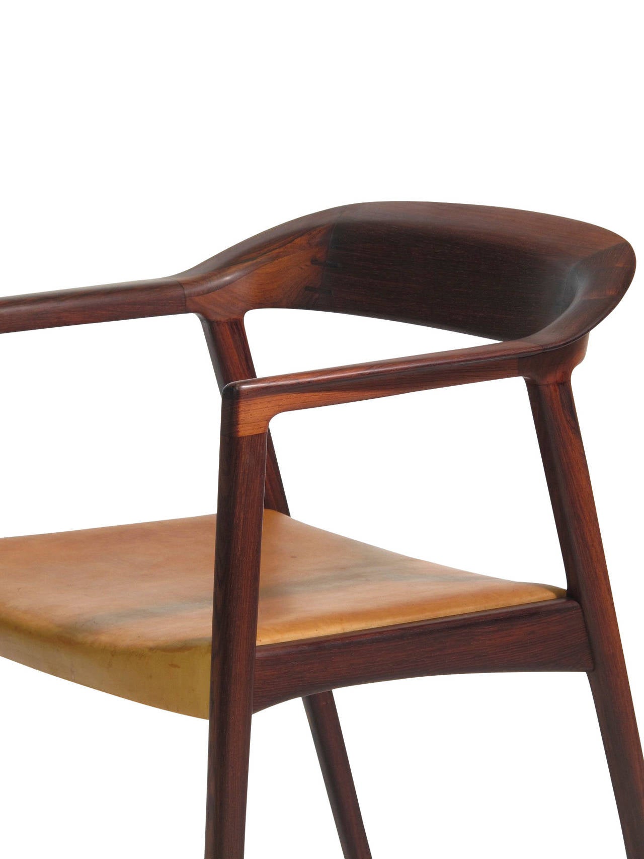 Hand-Crafted Danish Rosewood Armchair