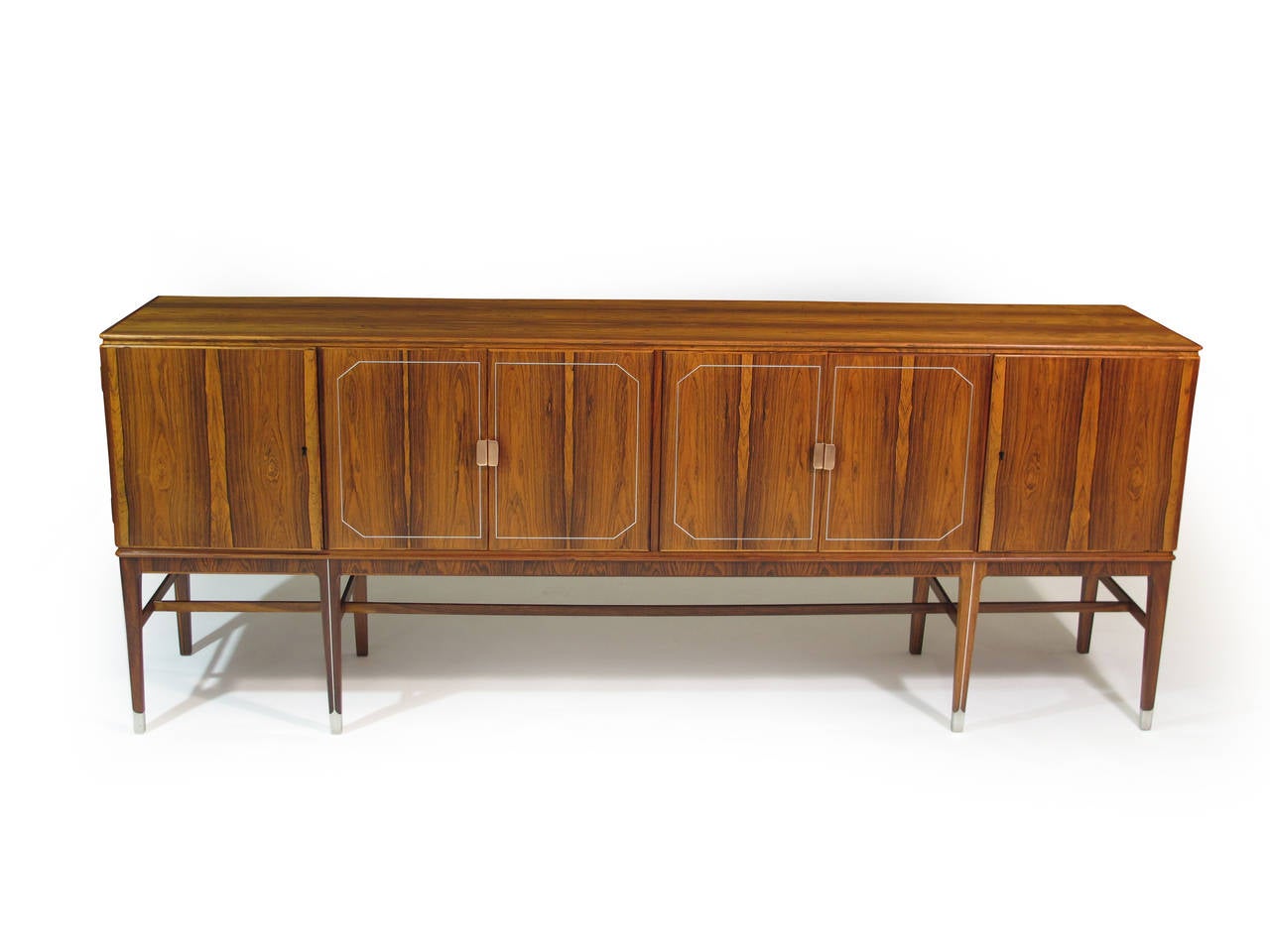 Georg Kofoed Rosewood Credenza with Eight-Karat White Gold Inlay 1