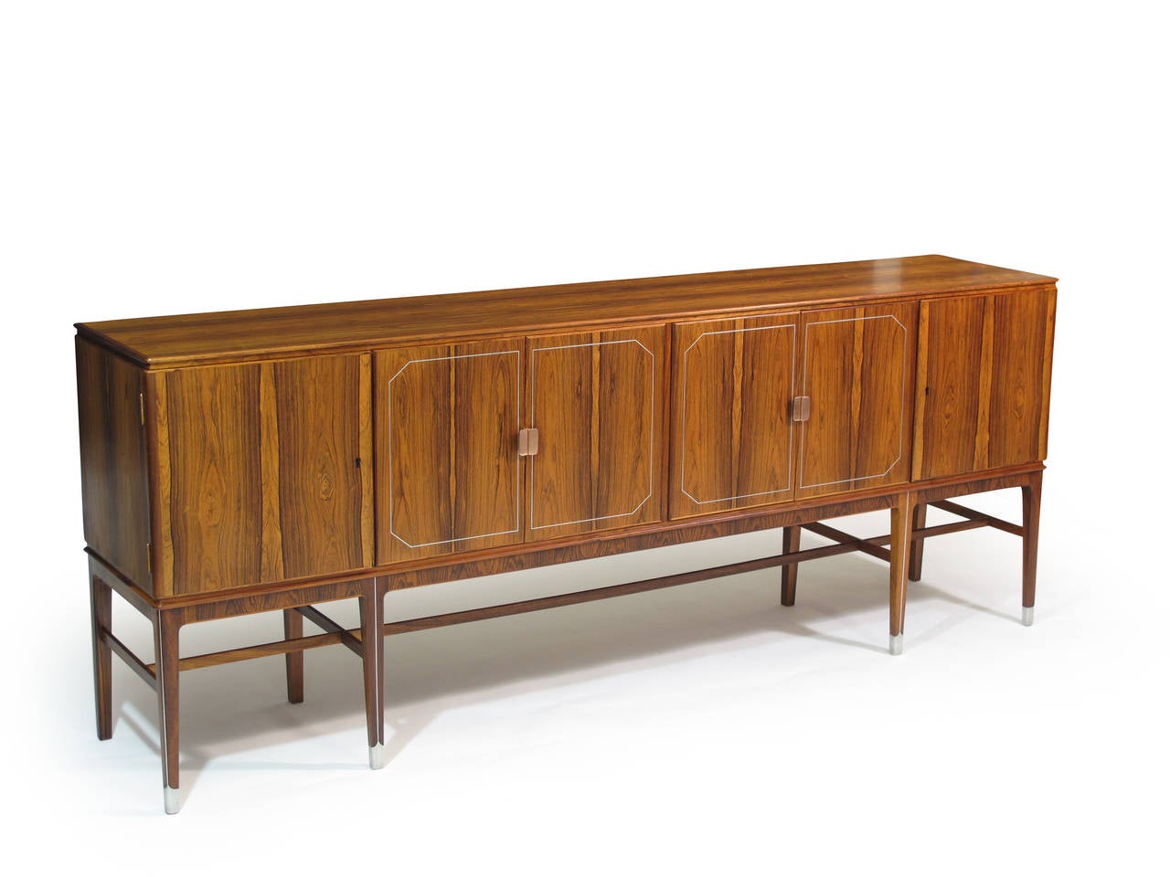 Georg Kofoed Rosewood Credenza with Eight-Karat White Gold Inlay 2