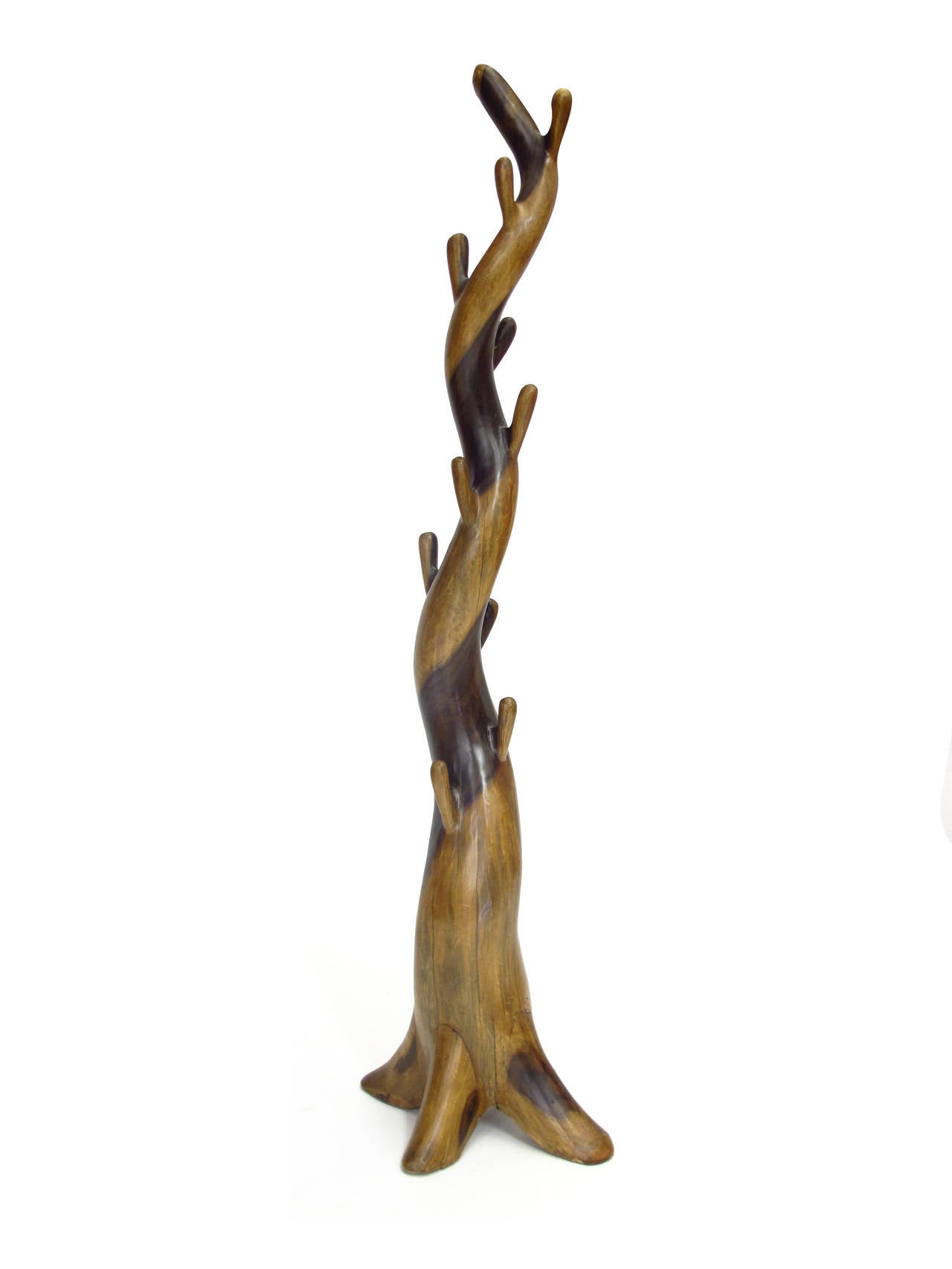 Hand-Carved Sculpted Rosewood Coat Tree