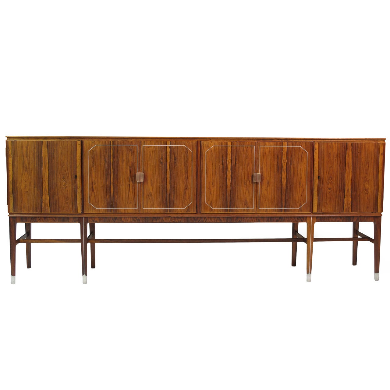 Georg Kofoed Rosewood Credenza with Eight-Karat White Gold Inlay