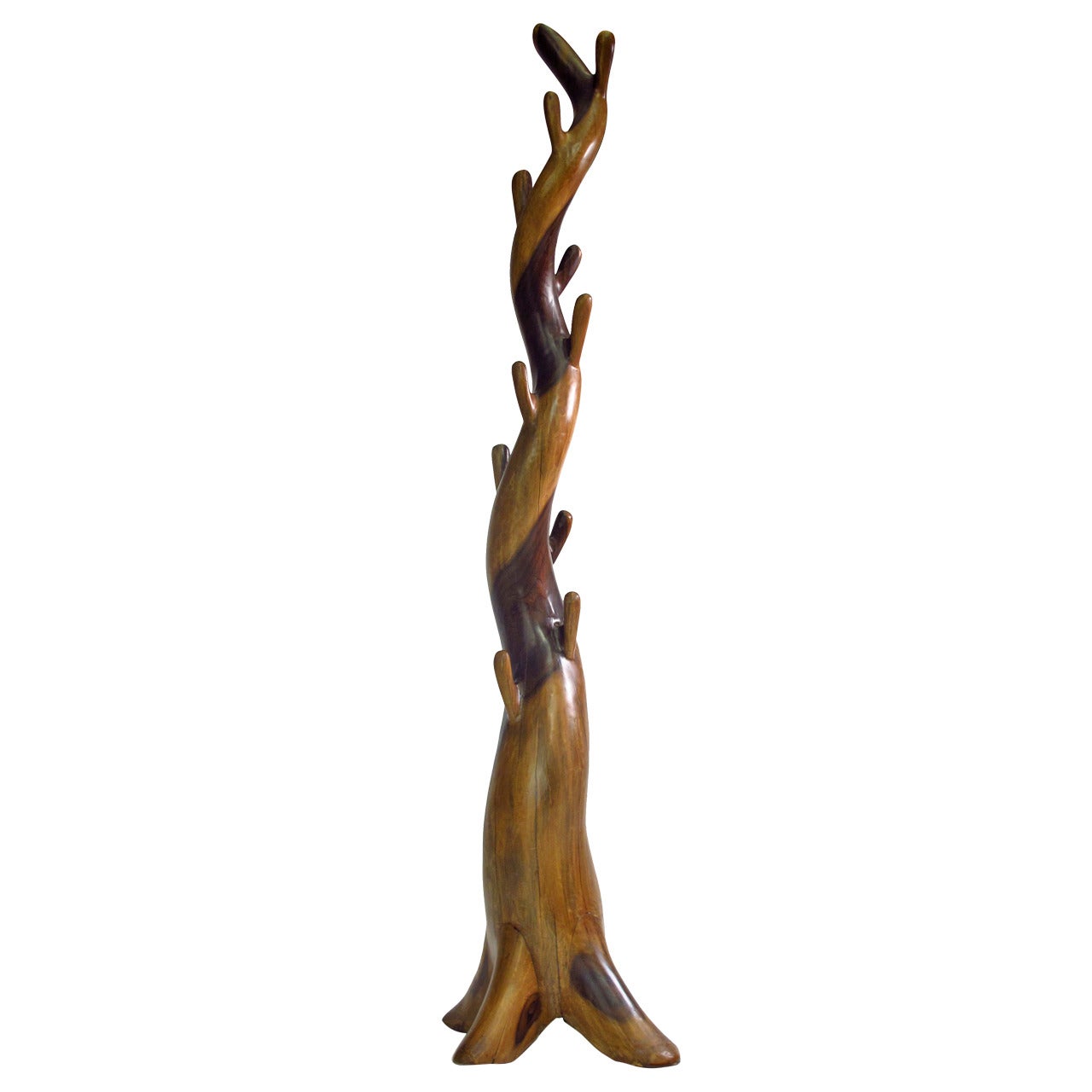 Sculpted Rosewood Coat Tree