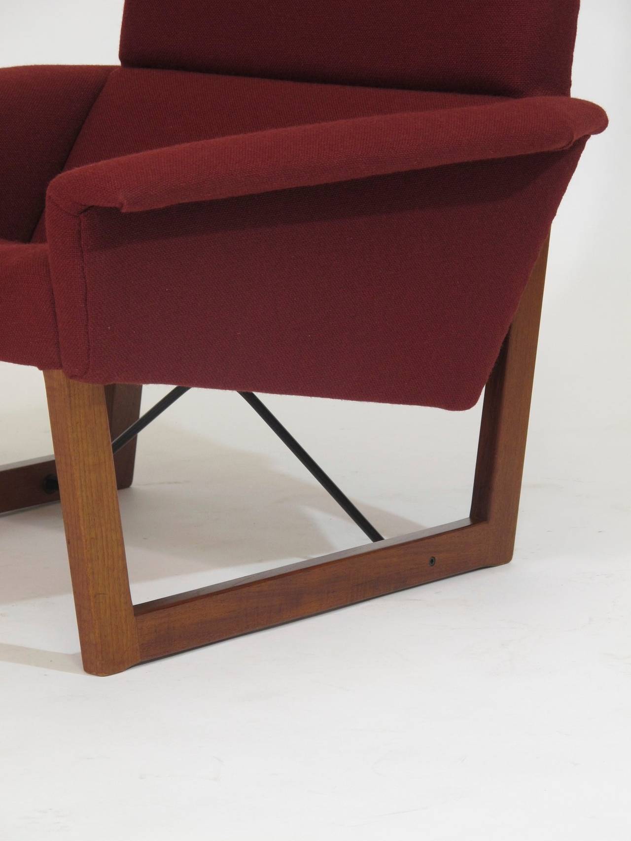 Hand-Woven Illum Wikkelso Danish Lounge Chair