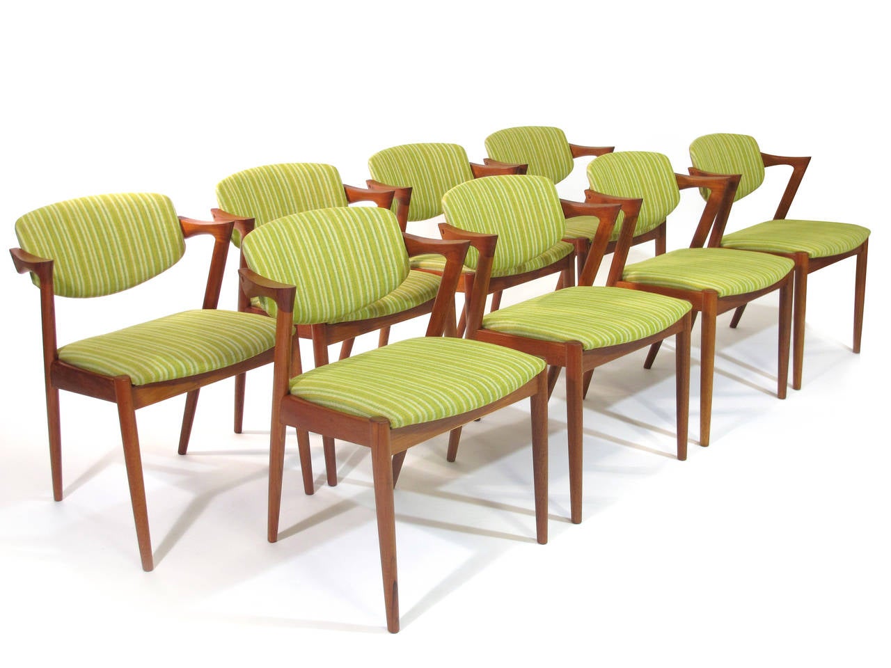 Scandinavian Modern Eight Kai Kristiansen Tilt Back Danish Dining Chairs  20+ Available