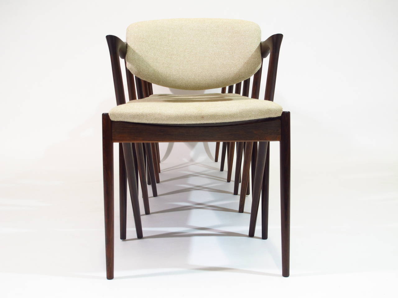 20th Century Six Rosewood Kai Kristiansen Danish Dining Chairs  14 Available
