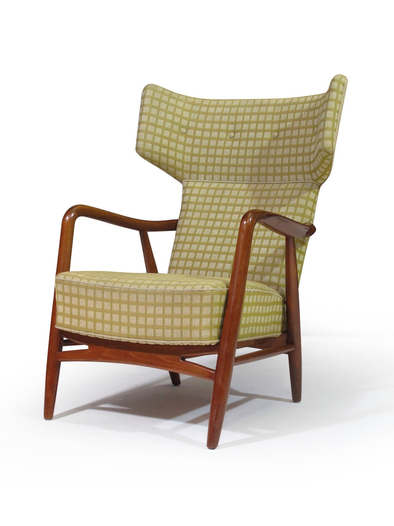 Stained Nils & Eva Koppel Danish Wingback Chair