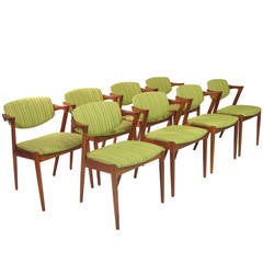 Eight Kai Kristiansen Tilt Back Danish Dining Chairs  20+ Available