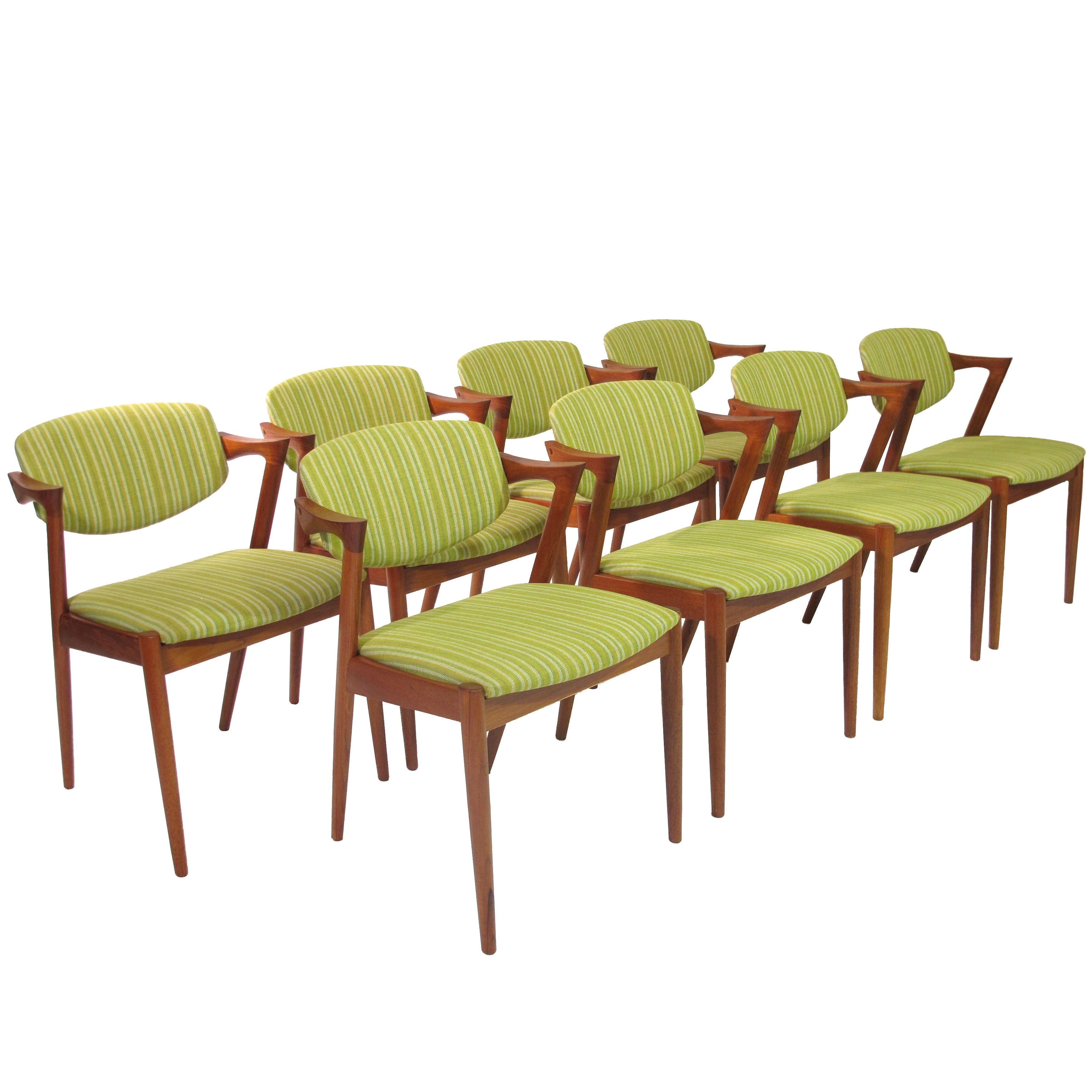 Eight Kai Kristiansen Tilt Back Danish Dining Chairs  20+ Available