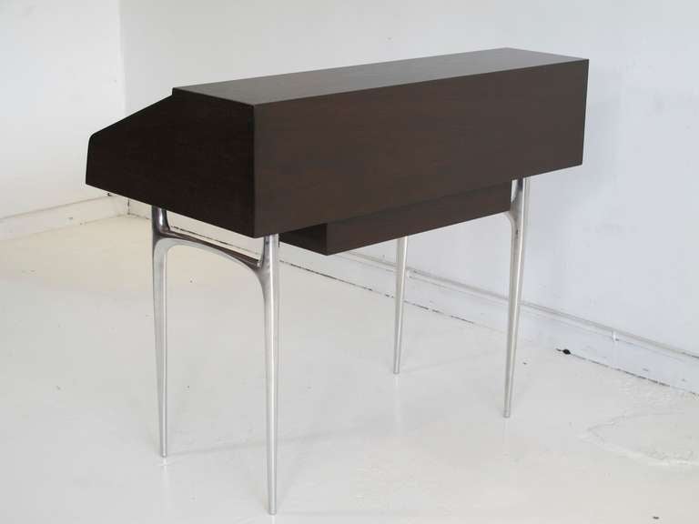Tambour Writing Desk by Donald Deskey for Charak Modern. In Excellent Condition In Oakland, CA
