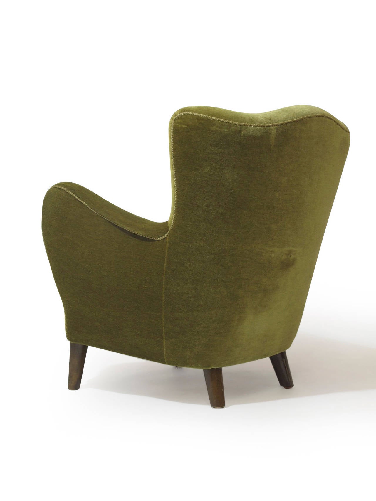 Danish Scandinavian Mohair Club Chair