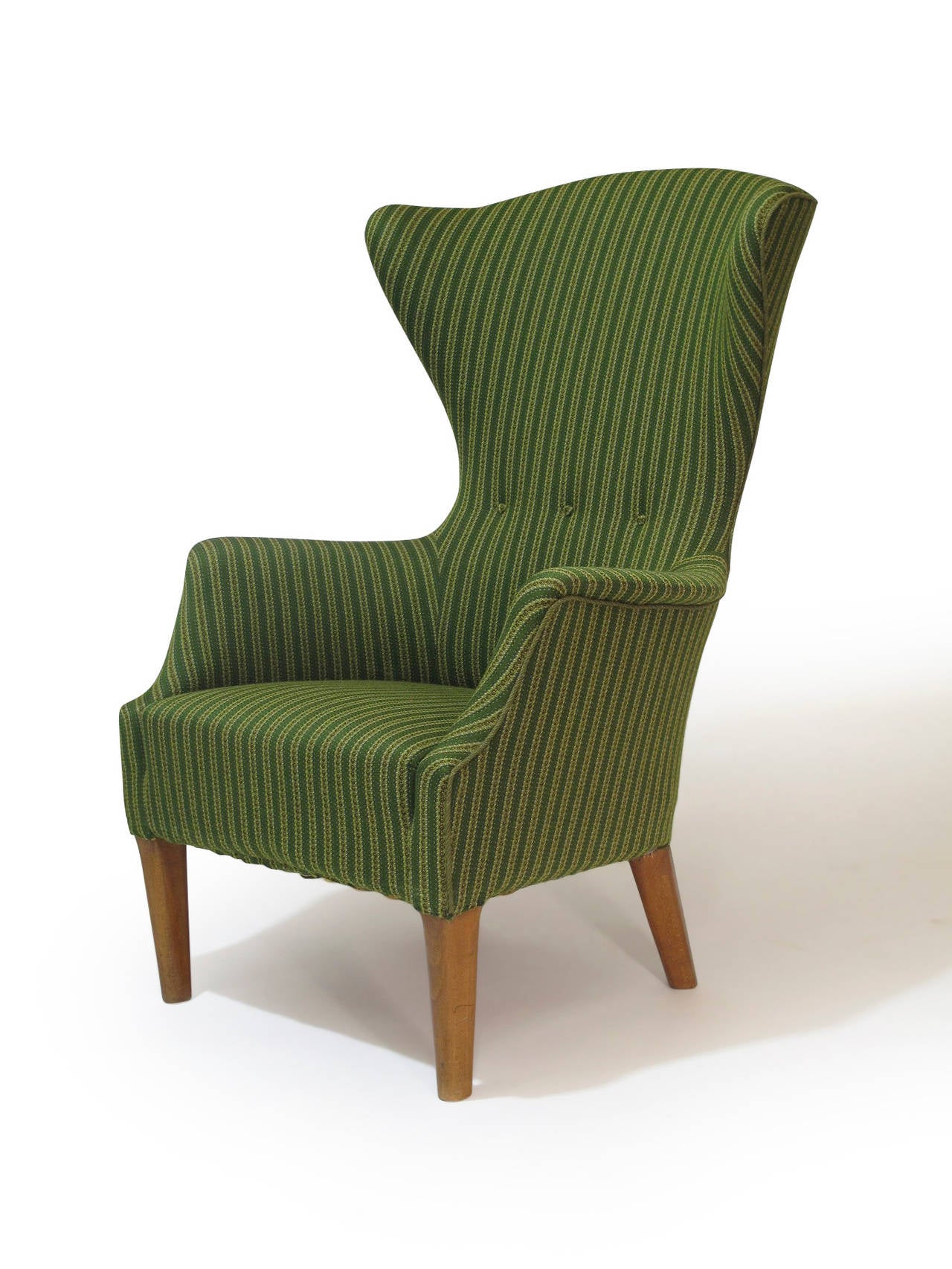 Hand-Woven 1930s Danish Highback Chair