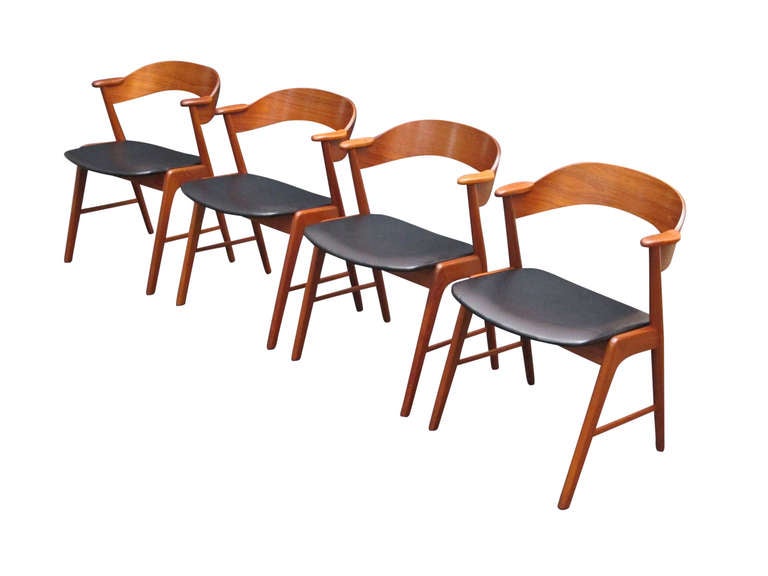 Eight Kai Kristiansen Danish Teak Dining Chairs 4