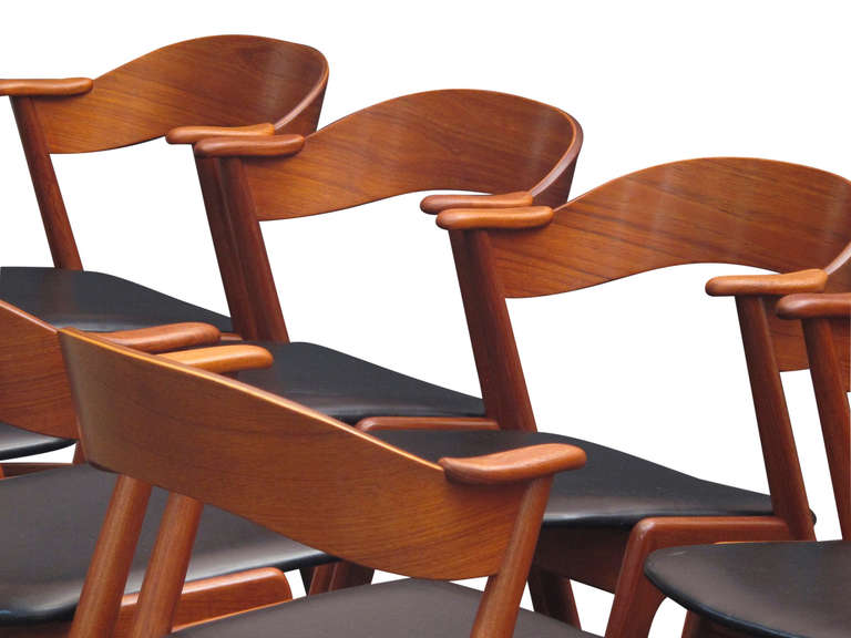 Eight Kai Kristiansen Danish Teak Dining Chairs 2