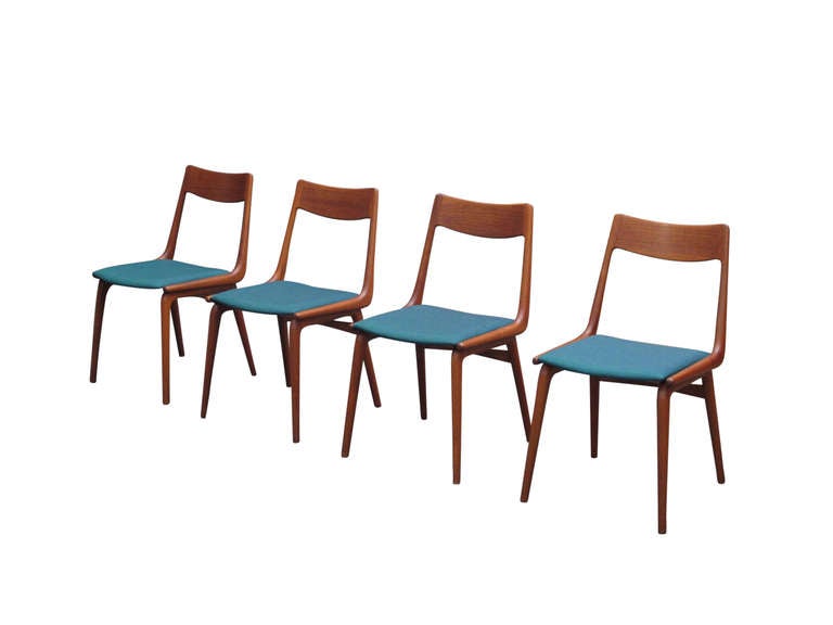 Scandinavian Modern Erik Christiansen Danish Teak Dining Chairs