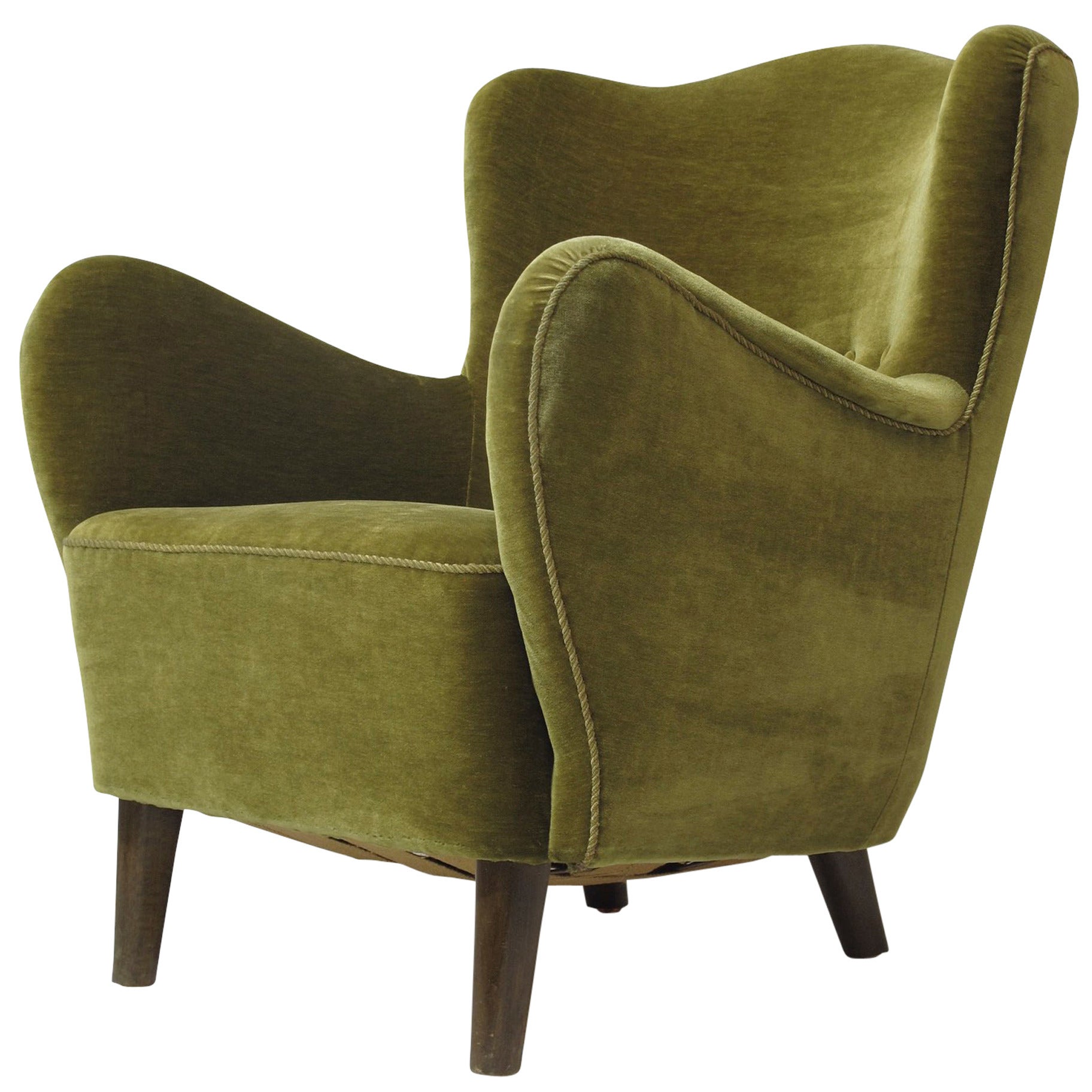 Scandinavian Mohair Club Chair