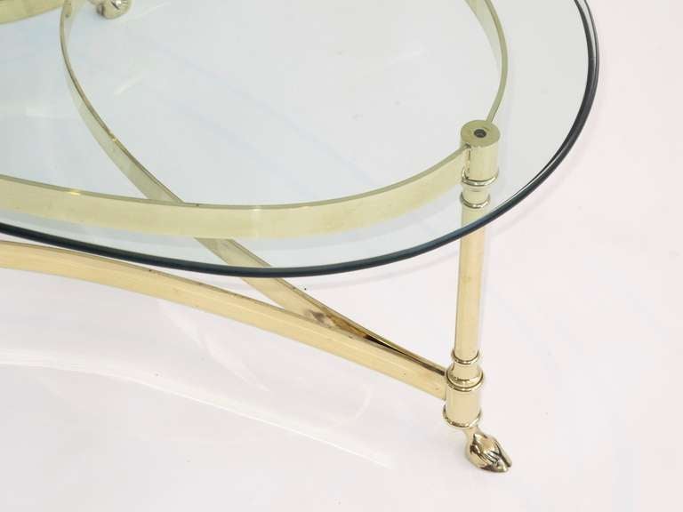 Hollywood Regency Elegant LaBarge Polished Brass Coffee Table