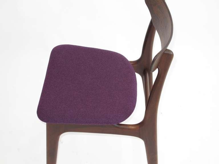 20th Century Six Mid-century Danish Brazilian Rosewood Dining Chairs