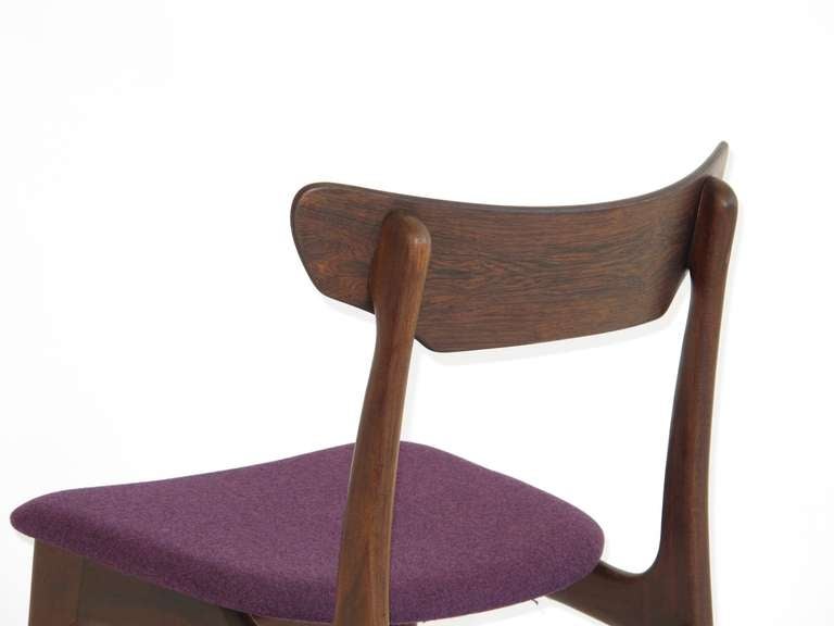 Six Mid-century Danish Brazilian Rosewood Dining Chairs 1