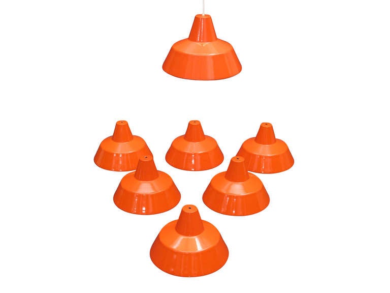 Mid-Century Modern Six Arne Jacobsen Pendant Lights by Louis Poulsen