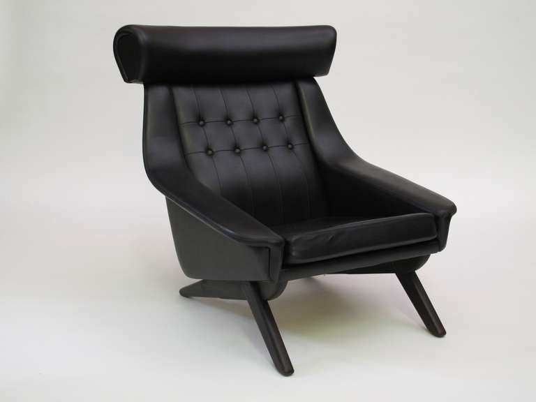 Scandinavian Modern Illum Wikkelso High-Back Ox Chair