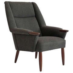 Danish Modern High-back Lounge Chair