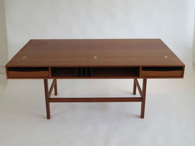 Wood Danish Lovig Teak Desk by Jens Quistgaard