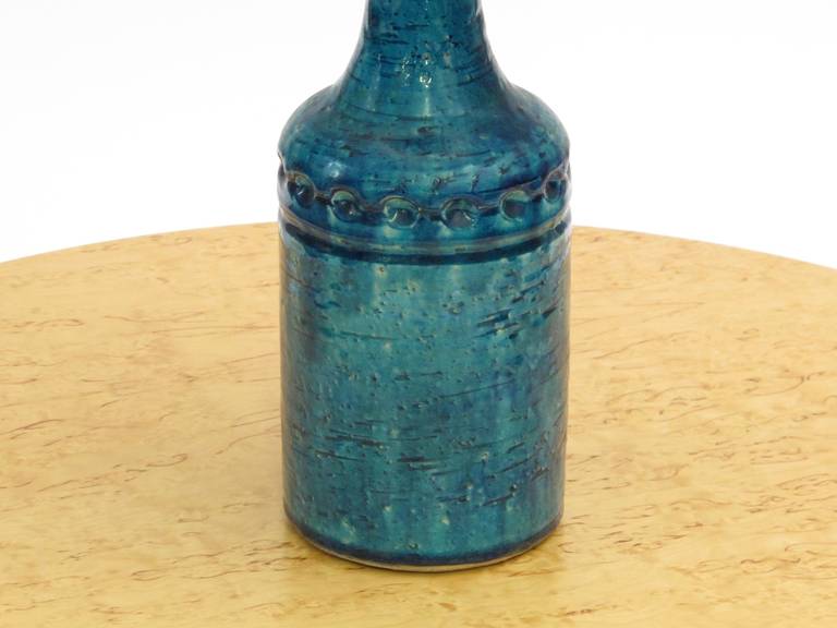Mid-20th Century Danish Ceramic Lamp in Aqua Blue Glaze