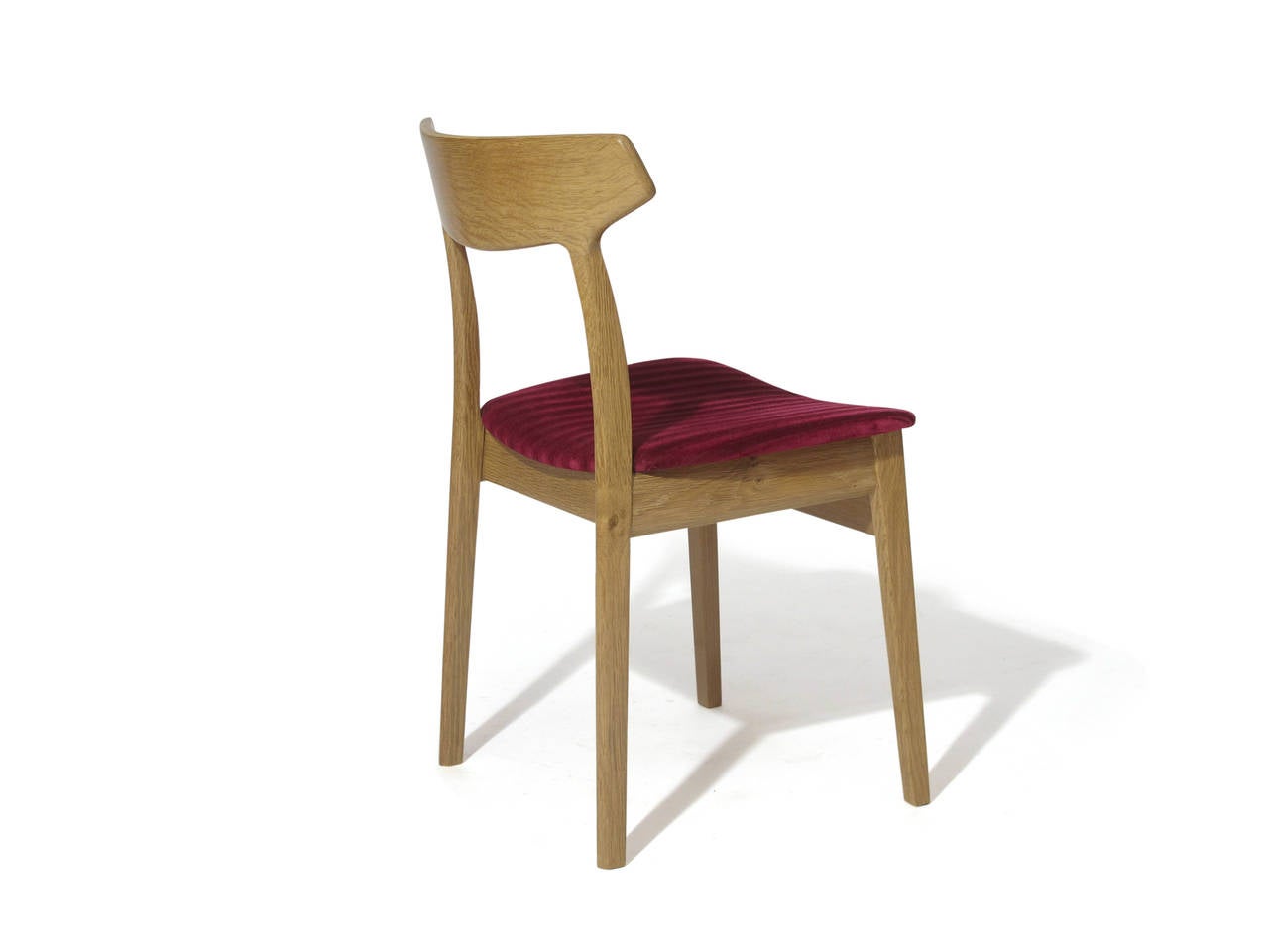 Henning Kjærnulf White Oak Danish Dining Chairs (20. Jahrhundert)