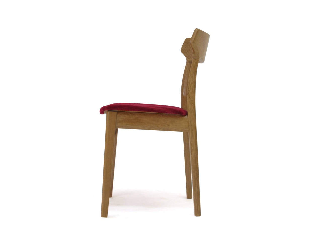Scandinavian Modern Henning Kjærnulf White Oak Danish Dining Chairs