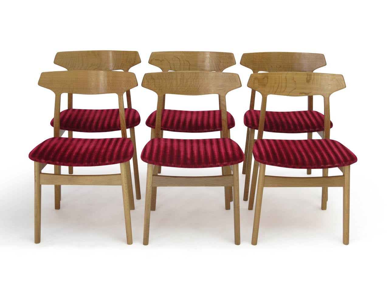 Henning Kjærnulf White Oak Danish Dining Chairs (Eichenholz)