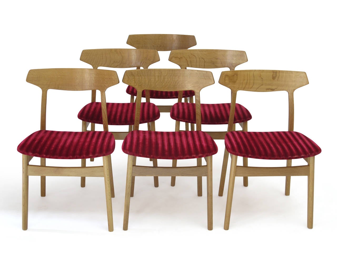 Henning Kjærnulf White Oak Danish Dining Chairs 1