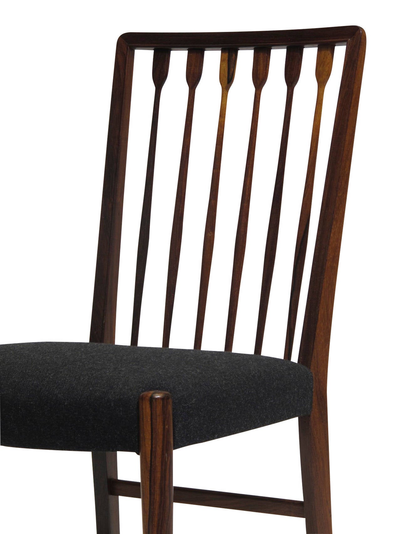 Wool Georg Kofoed Danish Rosewood Dining Chairs