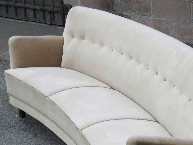 20th Century 1935 Scandinavian Modern Mohair Sofa in manner of Carl Malmsten