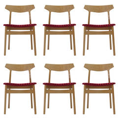 Henning Kjærnulf White Oak Danish Dining Chairs 3