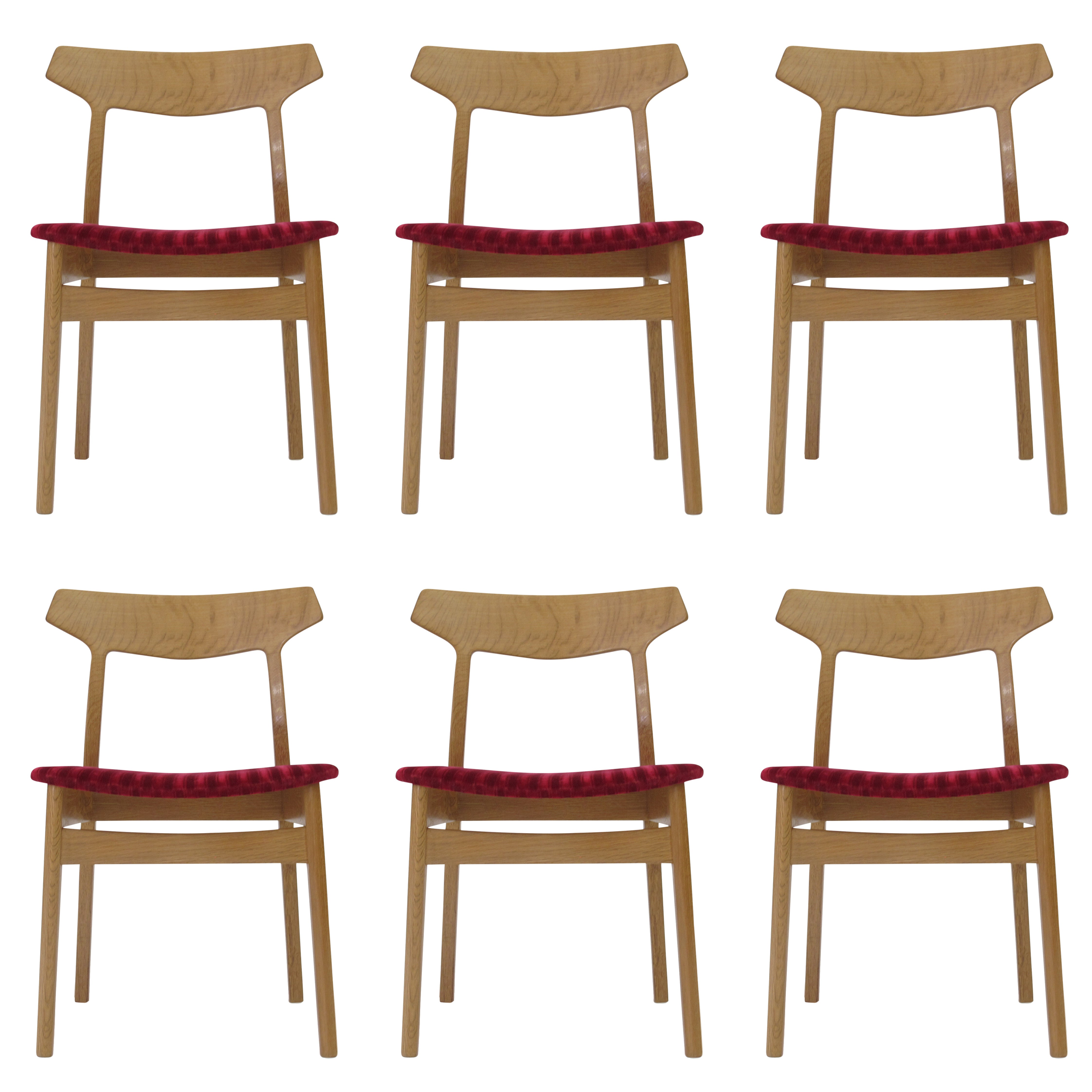 Henning Kjærnulf White Oak Danish Dining Chairs