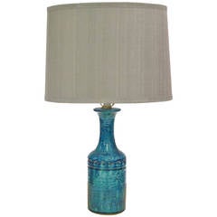 Danish Ceramic Lamp in Aqua Blue Glaze 5