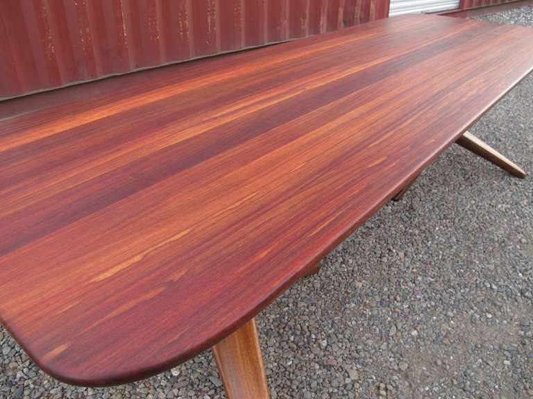 20th Century California Studio Table Crafted of Solid Padauk