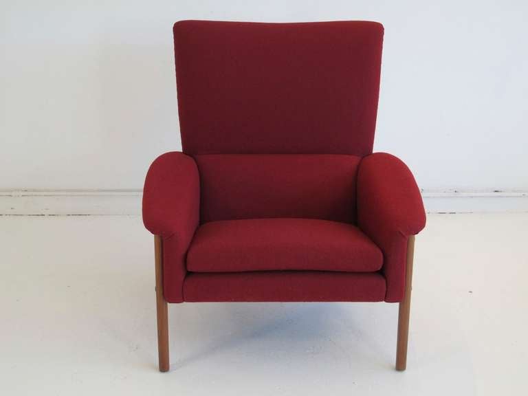 Mid-Century Modern Folke Ohlsson for Dux Highback Arm Chair with Ottoman