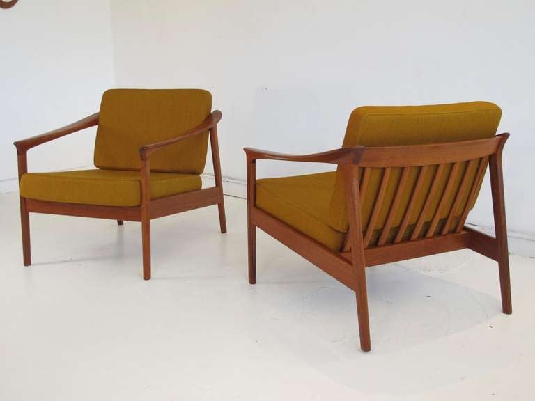 Swedish Lounge Chairs by Folke Ohlsson for Bodafors, Sweden 1963