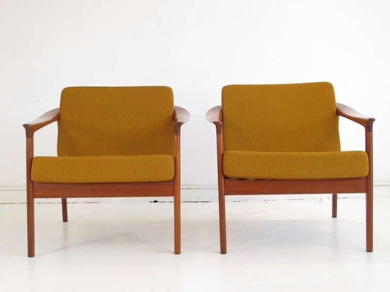 Lounge Chairs by Folke Ohlsson for Bodafors, Sweden 1963 In Excellent Condition In Oakland, CA