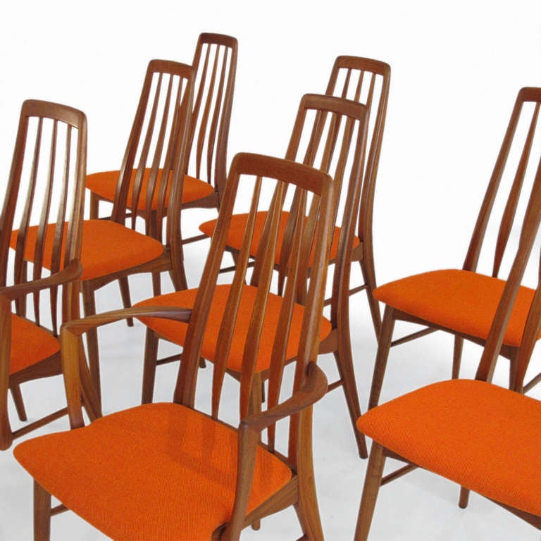 Set Of Ten Danish 'Eva' Dining Chairs By Niels Kofoed
